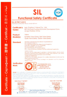 雷力氨用截止阀厂家最新SIL认证来了
