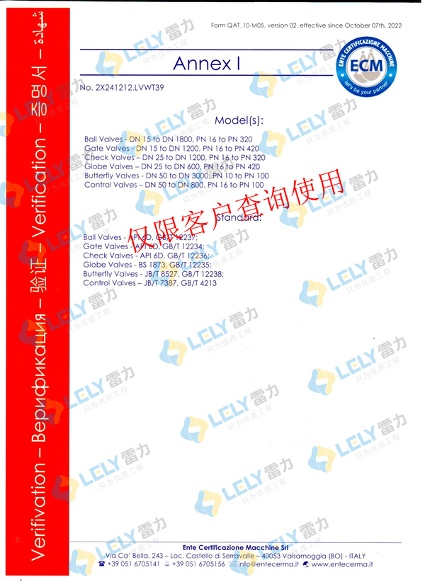浆液蝶阀厂家雷力阀门CE认证证书.jpg